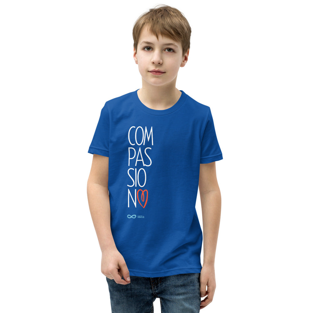 Compassion Heart - Youth Unisex T-Shirt - White Print