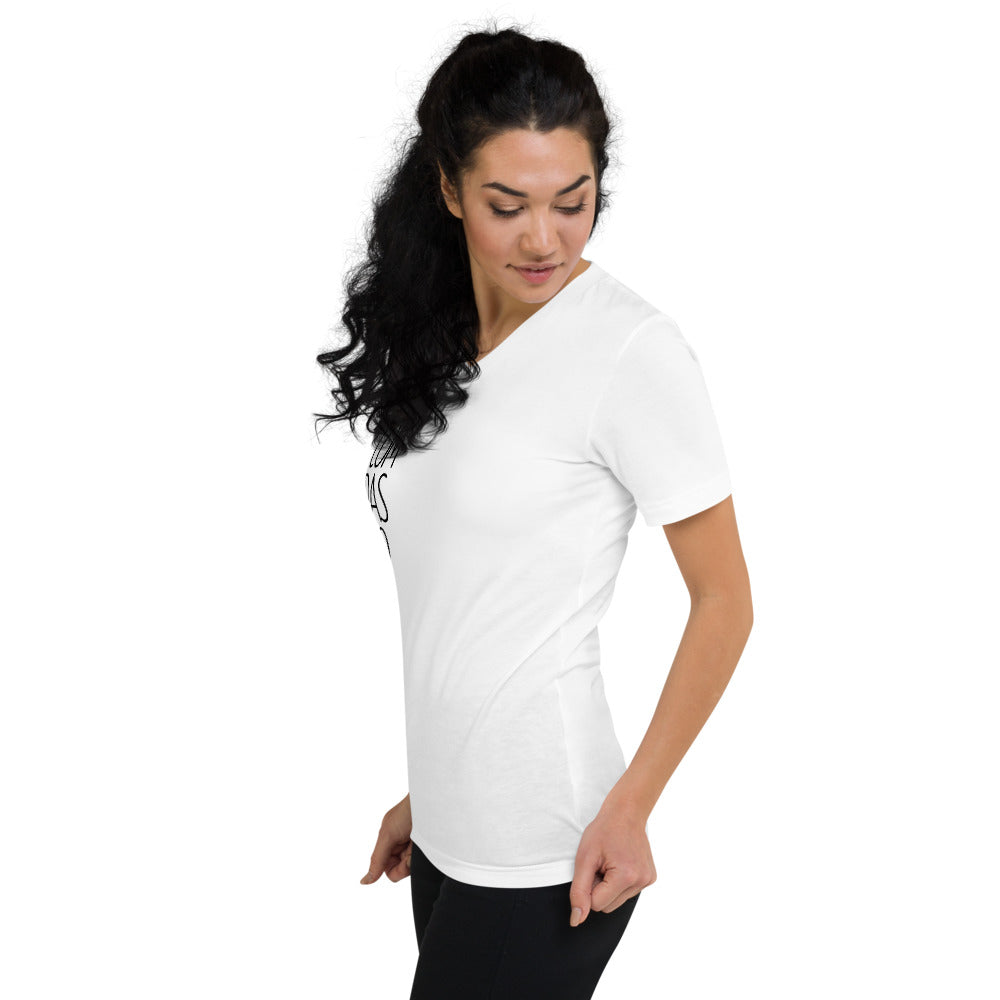 Compassion Heart - Unisex V-Neck - Black Print