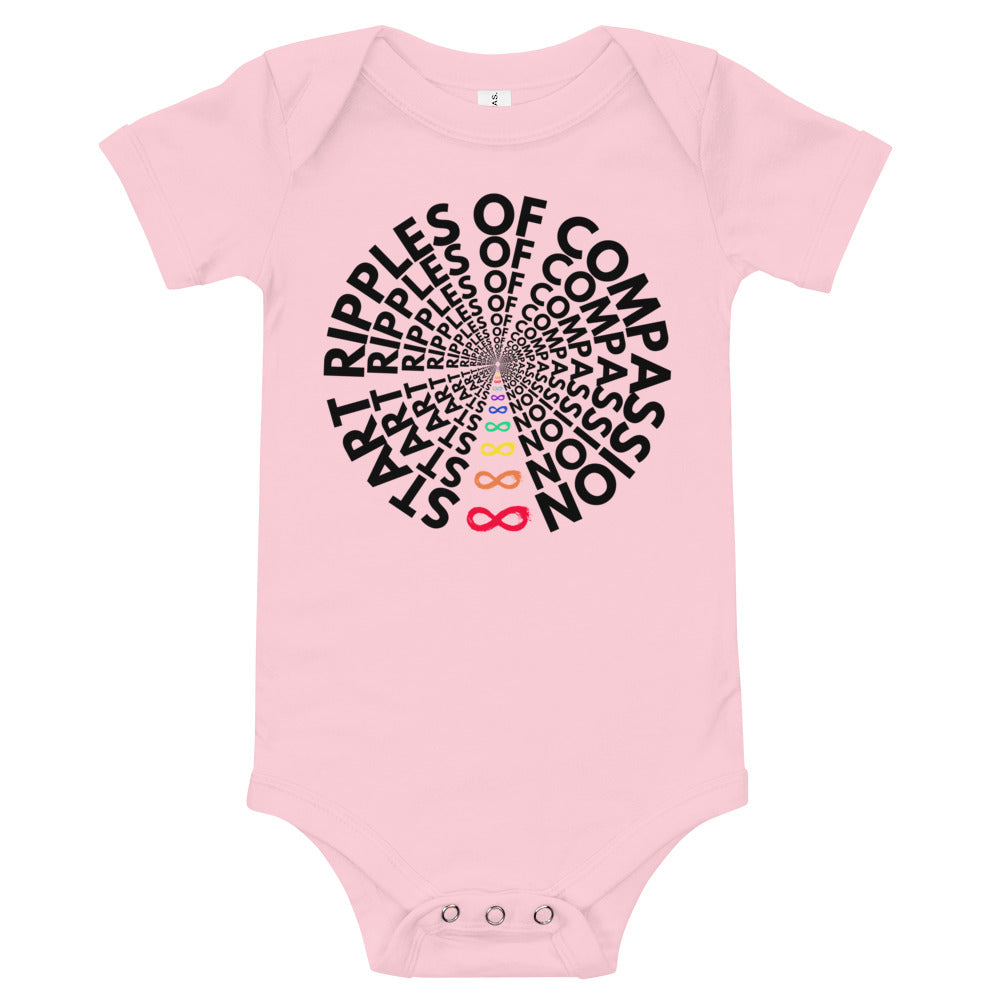 Ripples - Onesie - Rainbow Black Print