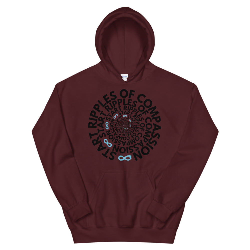 Ripples Twist - Unisex Hoodie - Black Print