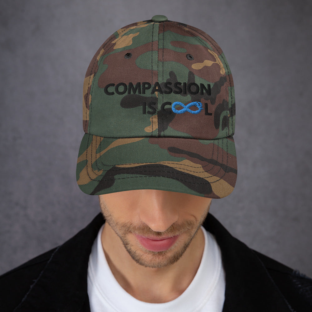 Compassion is Cool - Dad Hat - Black Thread