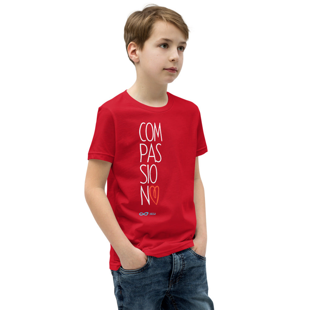 Compassion Heart - Youth Unisex T-Shirt - White Print