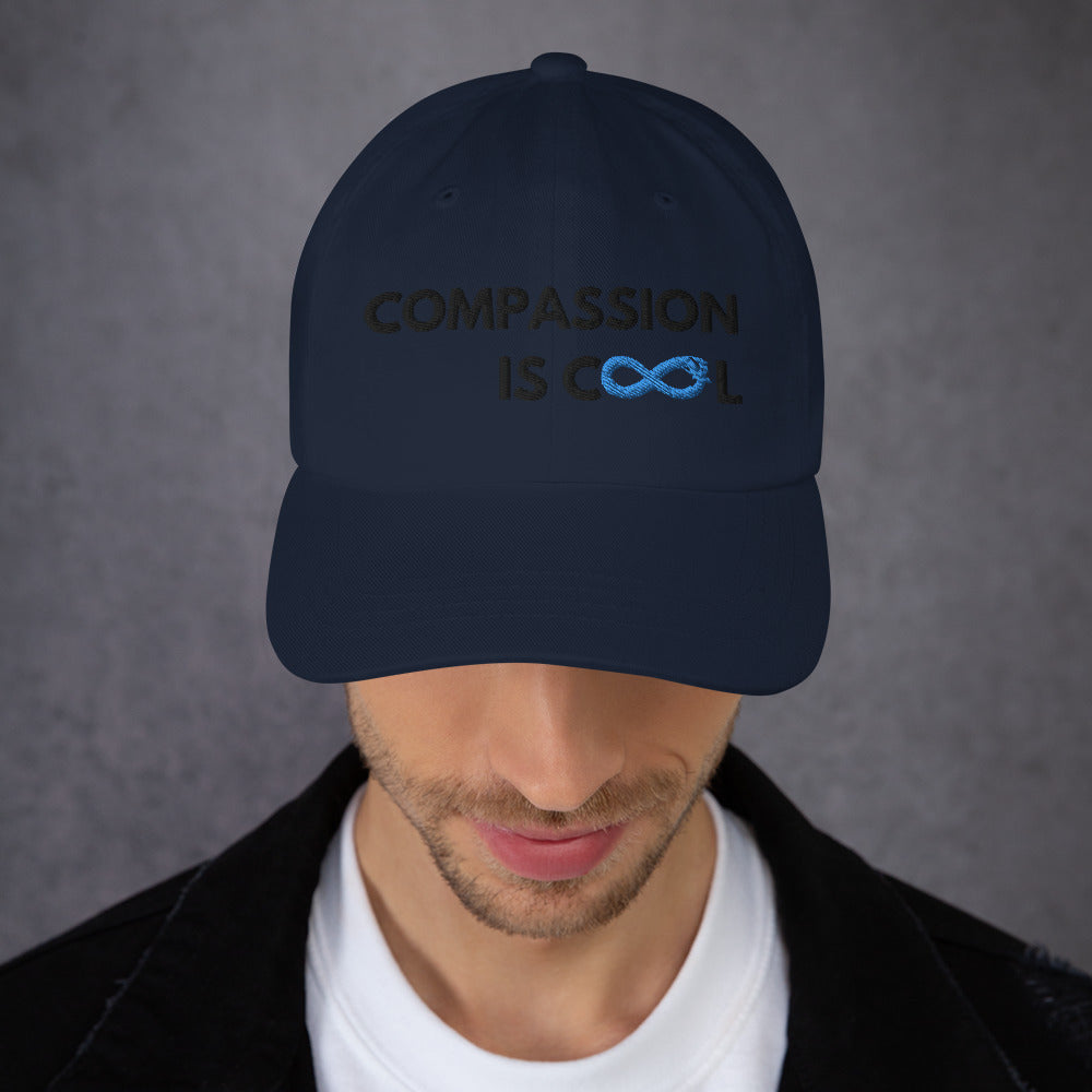 Compassion is Cool - Dad Hat - Black Thread