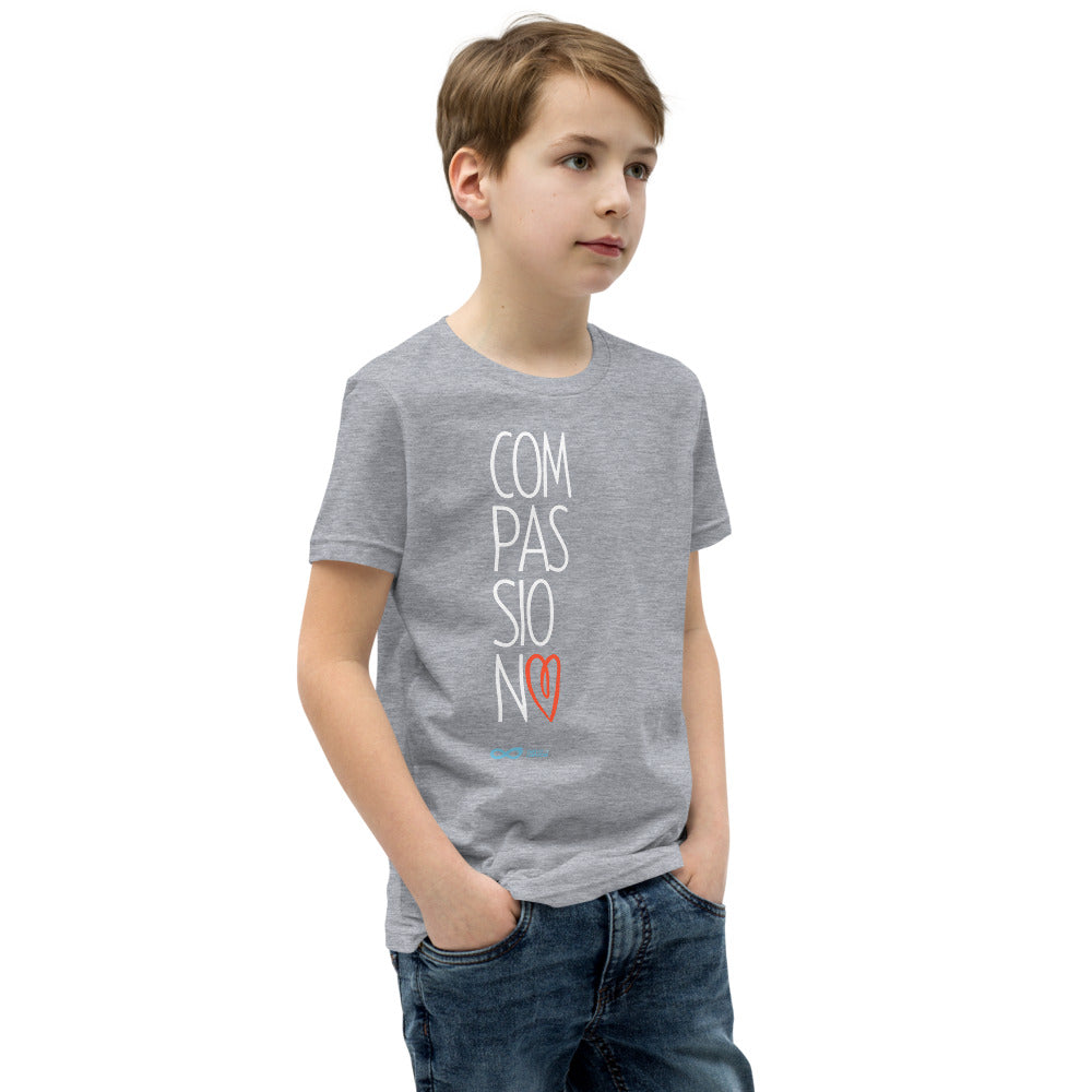 Compassion Heart - Youth Unisex T-Shirt - White Print