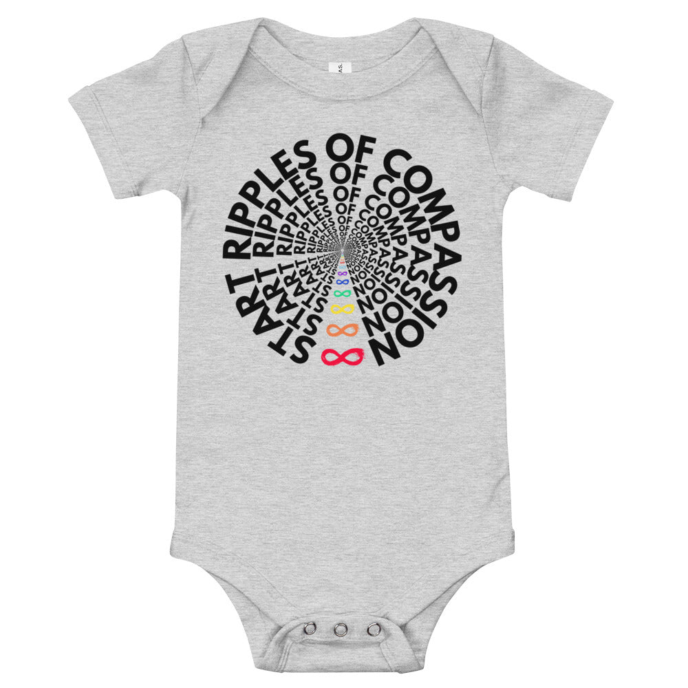 Ripples - Onesie - Rainbow Black Print