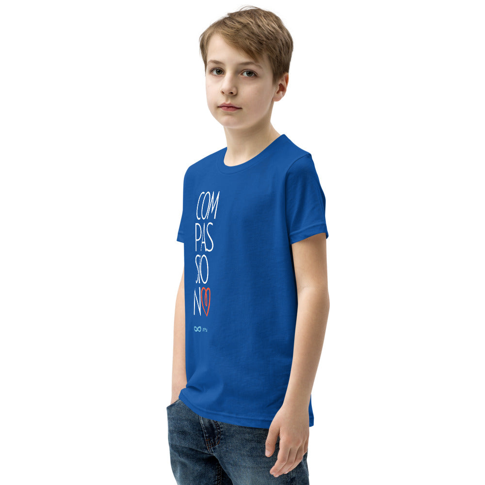 Compassion Heart - Youth Unisex T-Shirt - White Print