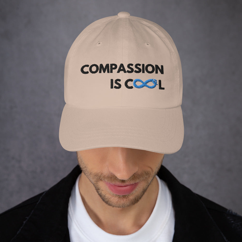 Compassion is Cool - Dad Hat - Black Thread