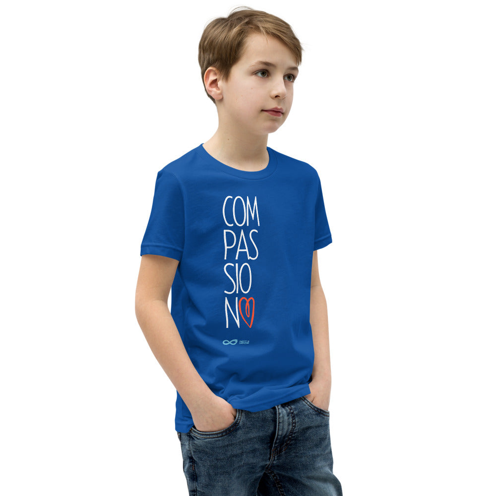 Compassion Heart - Youth Unisex T-Shirt - White Print