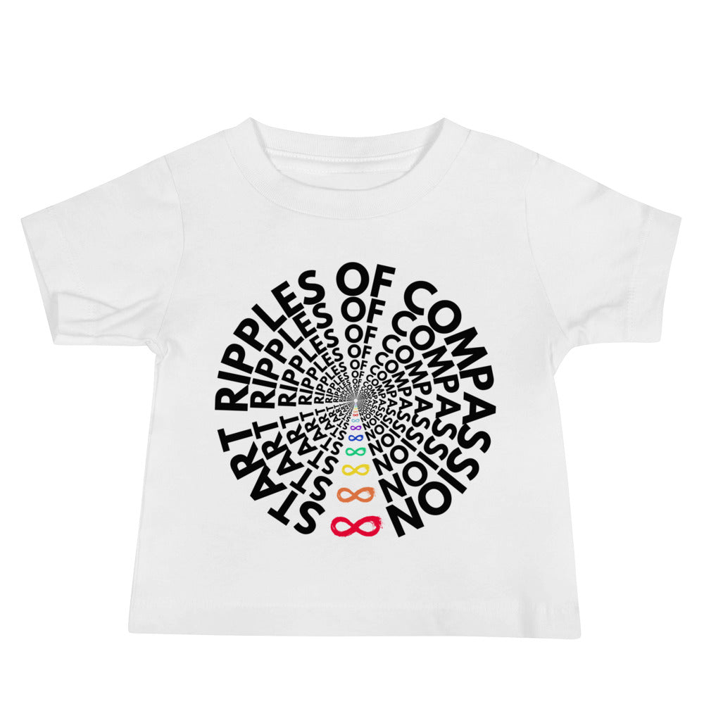 Ripples - Baby Tee - Rainbow Black Print
