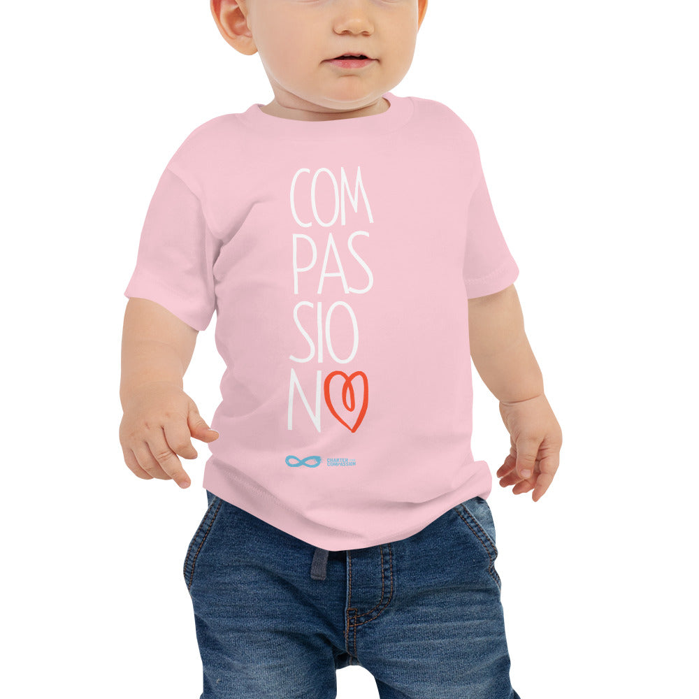Compassion Heart - Baby Tee - White Print