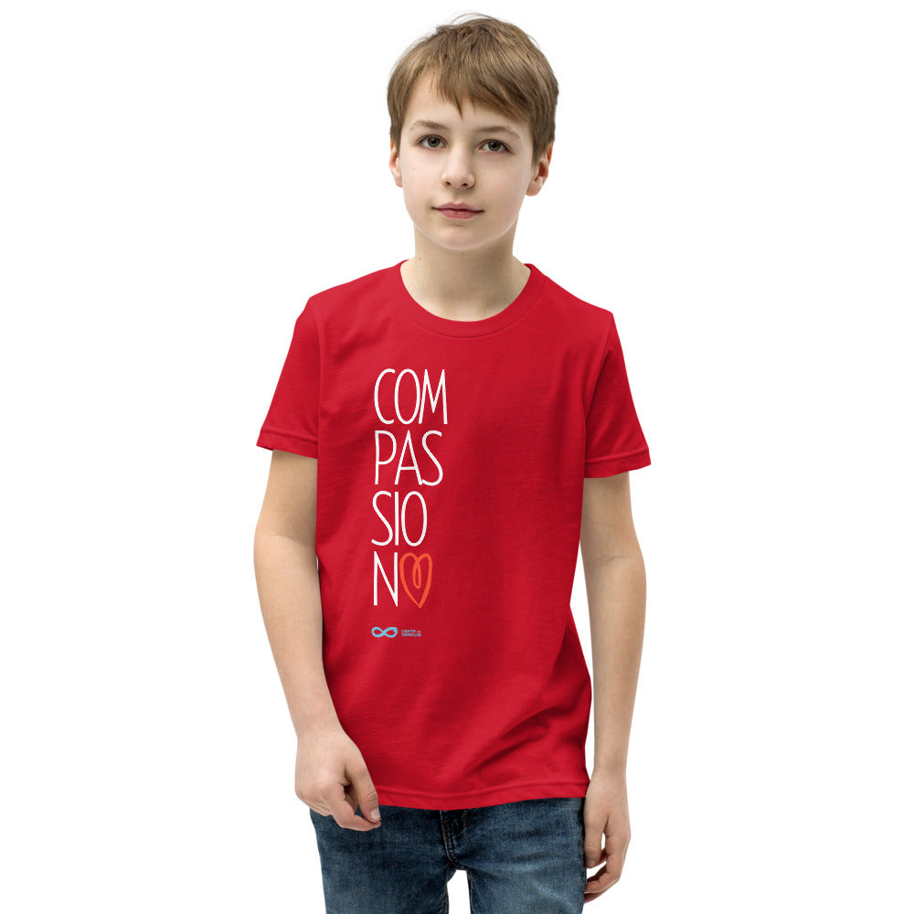 Compassion Heart - Youth Unisex T-Shirt - White Print