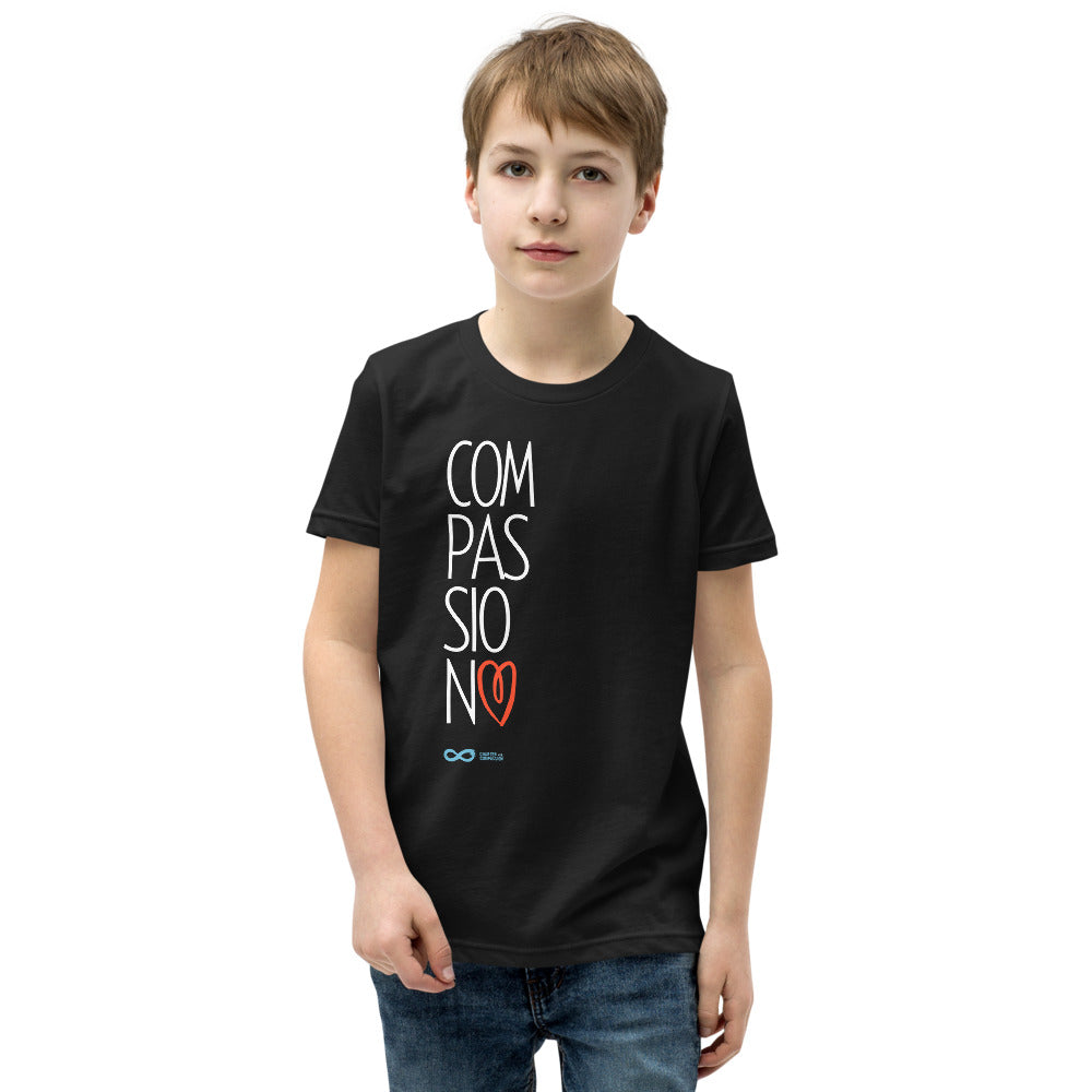 Compassion Heart - Youth Unisex T-Shirt - White Print