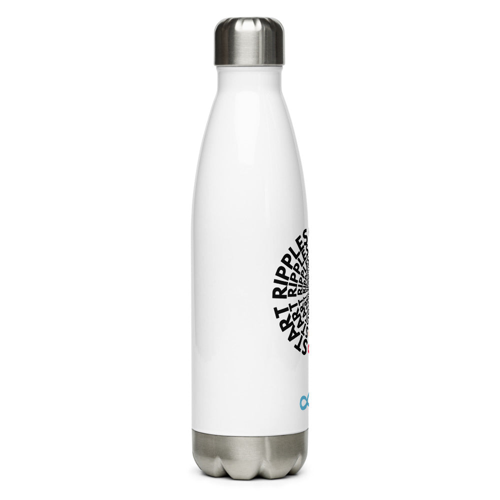 Rainbow Ripples of Compassion - Stainless Steel Water Bottle