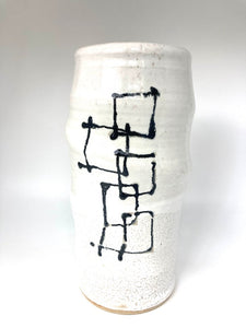 Tall Wavy Vase + Linked Squares By Susan Messer McBride (USA)