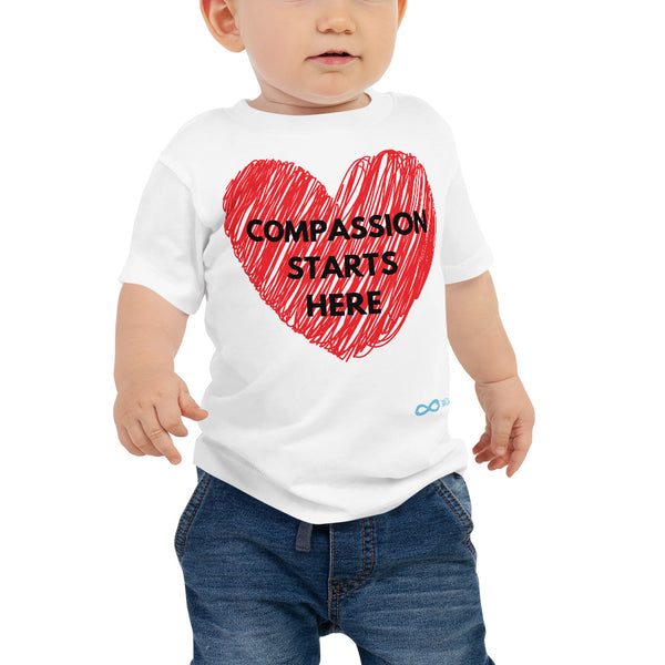 Compassion Starts Here - Baby Tee - Black Print