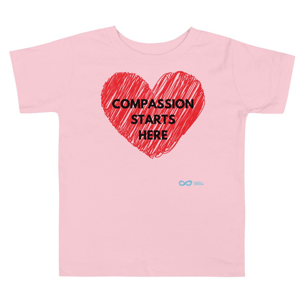 Compassion Starts Here - Toddler Tee - Black Print