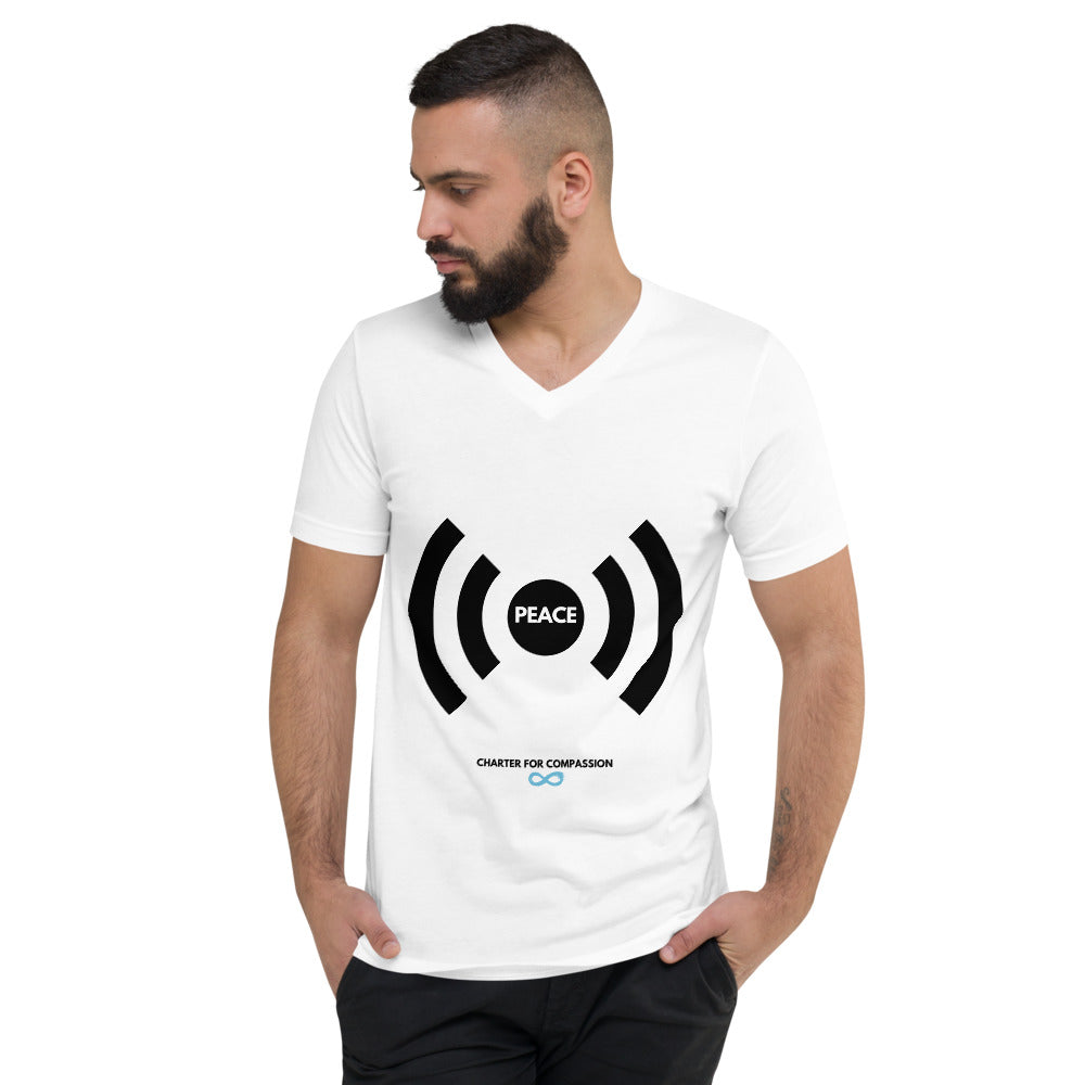 Peace - Unisex V-Neck - Black Print