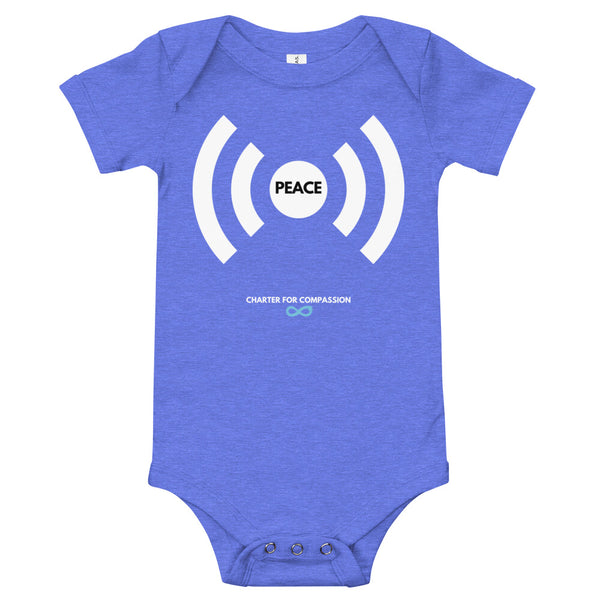 Peace - Onesie - White Print