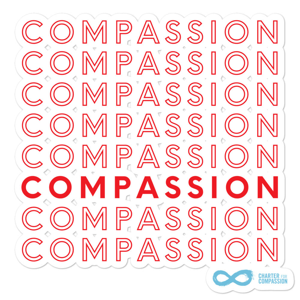 Compassion - Red English Sticker