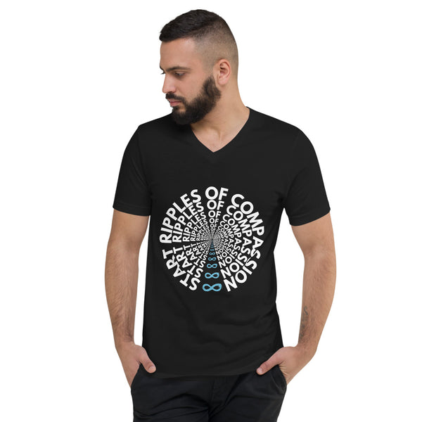 Ripples - Unisex V-Neck - White Print
