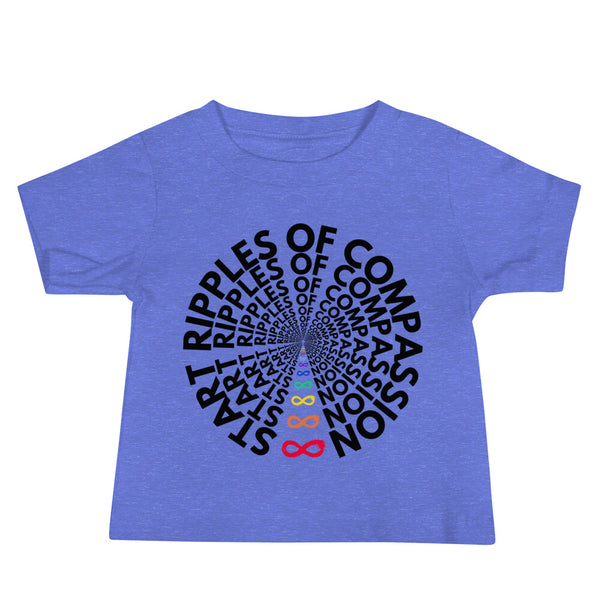 Ripples - Baby Tee - Rainbow Black Print