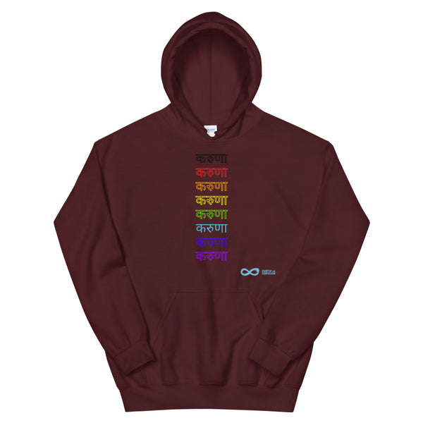 Compassion Hindi - Unisex Hoodie - Rainbow Black Print