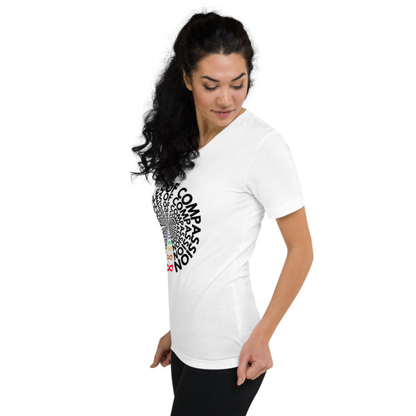 Ripples - Unisex V-Neck - Rainbow Black Print