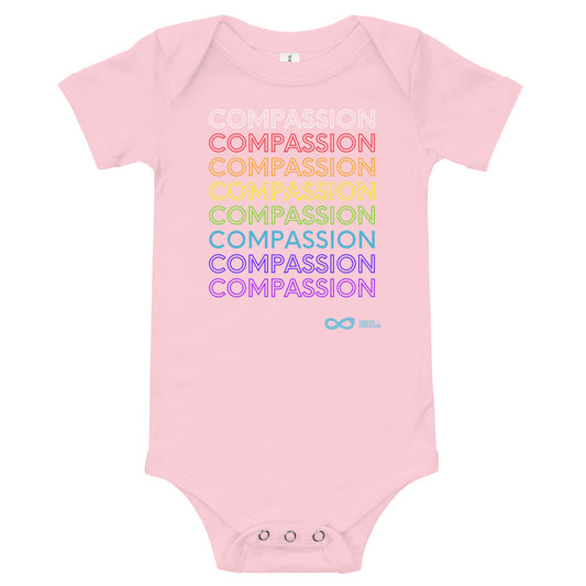 Compassion English - Onesie - Rainbow White Print
