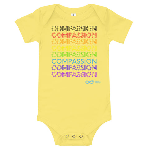 Compassion English - Onesie - Rainbow Black Print