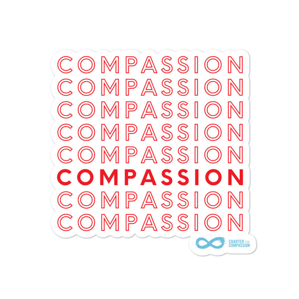 Compassion - Red English Sticker