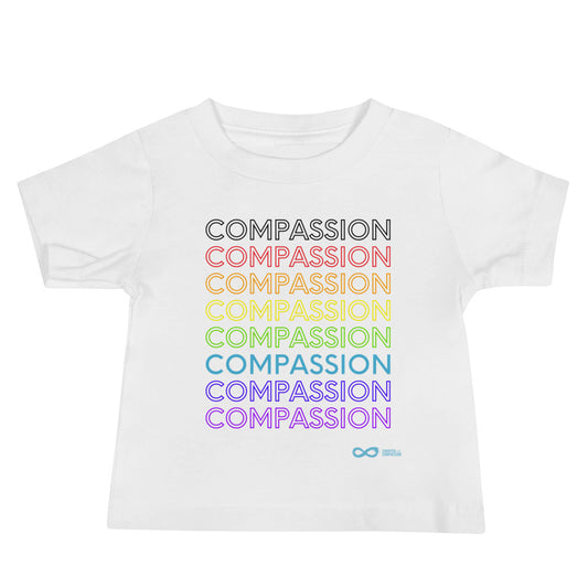Compassion English - Baby Tee - Rainbow Black Print