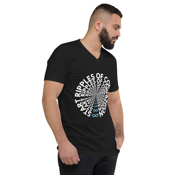 Ripples - Unisex V-Neck - White Print