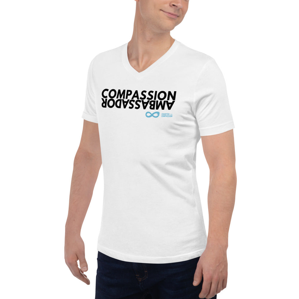 Compassion Ambassador - Unisex V-Neck - Black Print