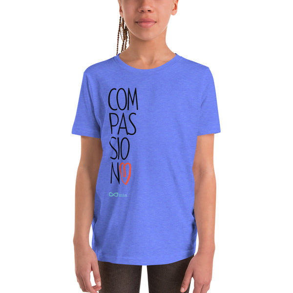 Compassion Heart - Youth Unisex T-Shirt - Black Print
