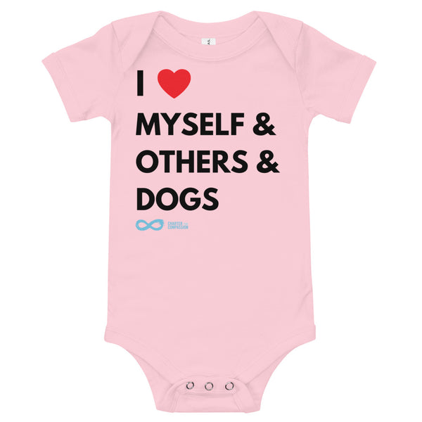 I Love Myself & Others & Dogs - Onesie - Black Print