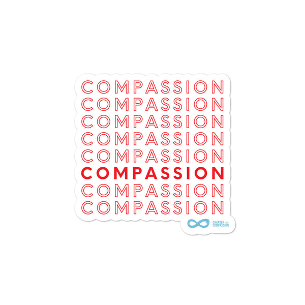 Compassion - Red English Sticker