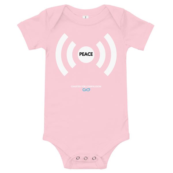 Peace - Onesie - White Print