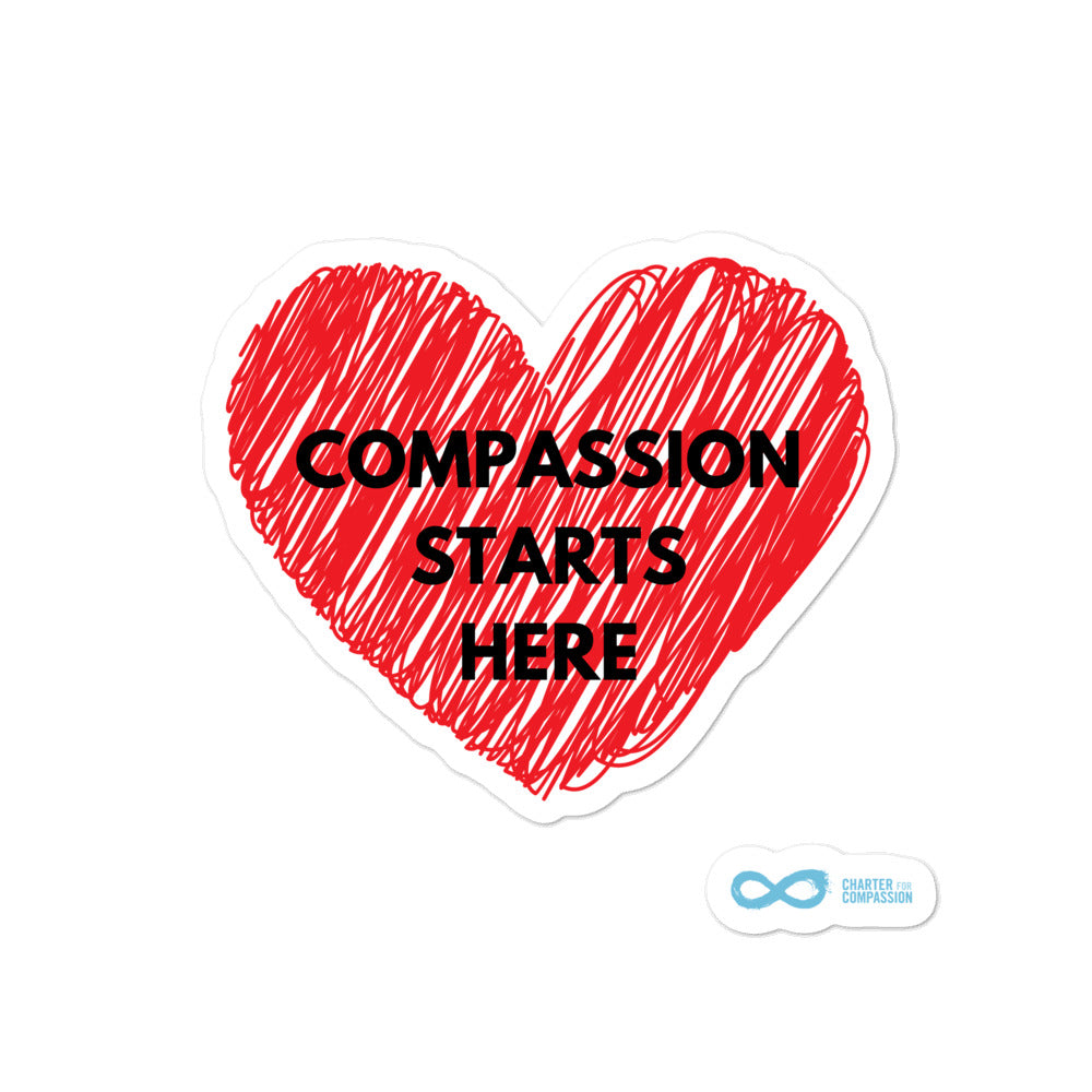 Compassion Starts Here - Sticker