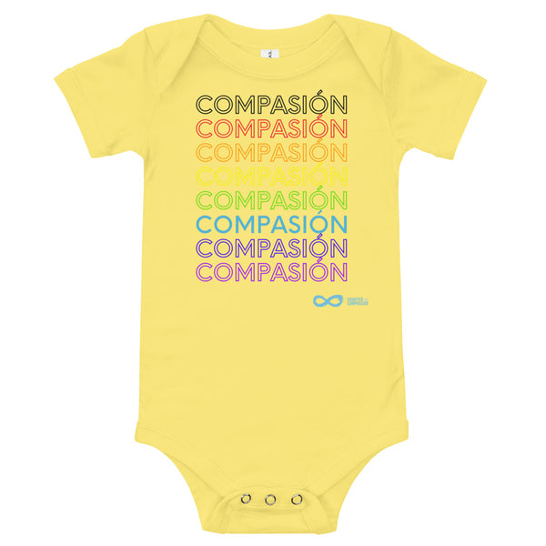 Compassion Spanish - Onesie - Rainbow Black Print
