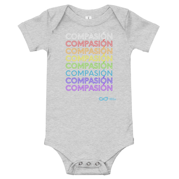Compassion Spanish - Onesie - Rainbow White Print