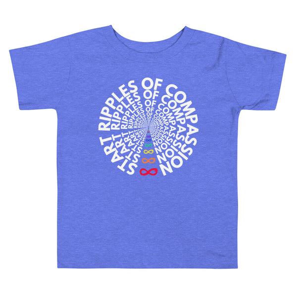Ripples - Toddler Tee - Rainbow White Print
