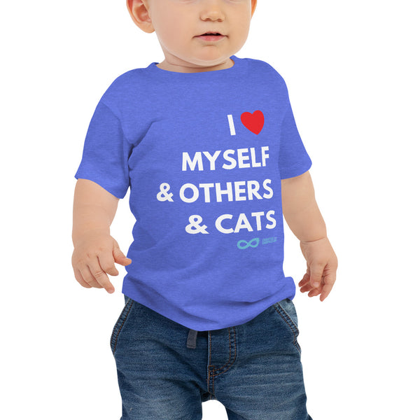 I Love Myself & Others & Cats - Baby Tee - White Print