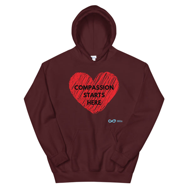 Compassion Starts Here - Unisex Hoodie - Black Print