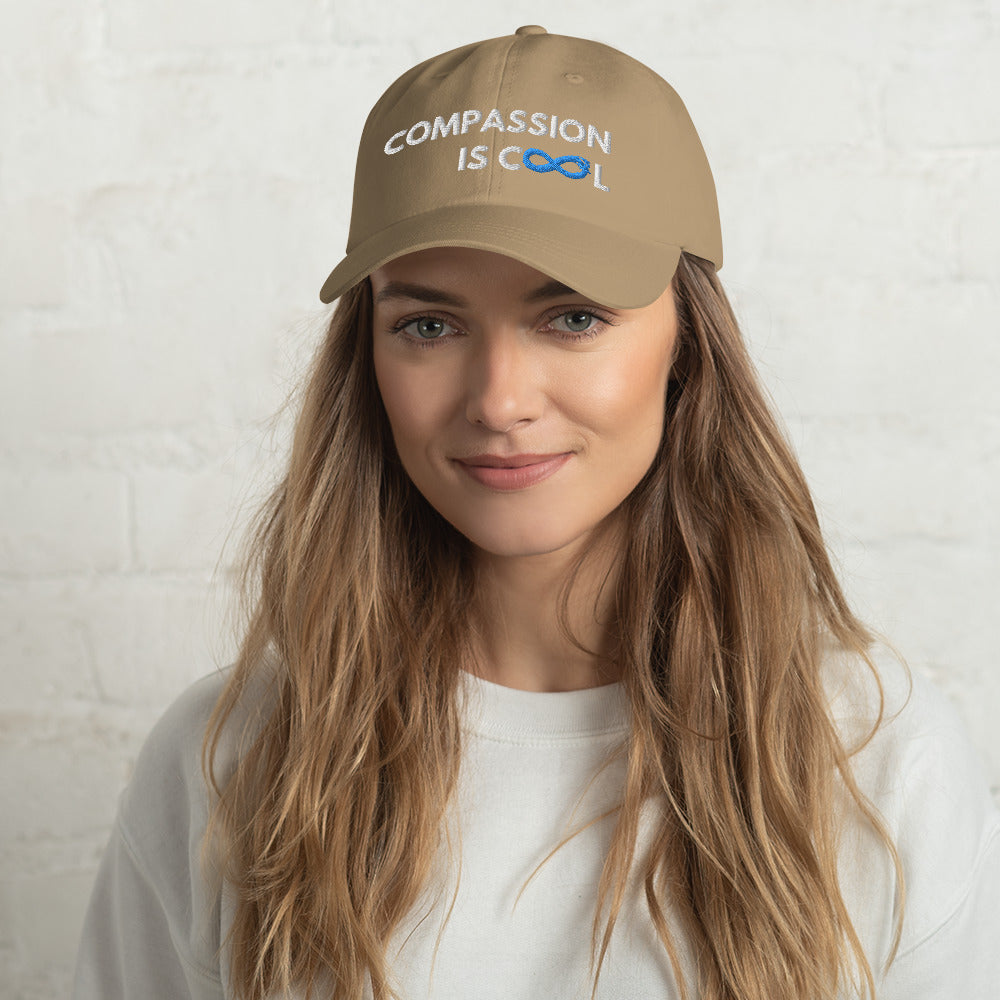 Compassion is Cool - Dad Hat - White Thread