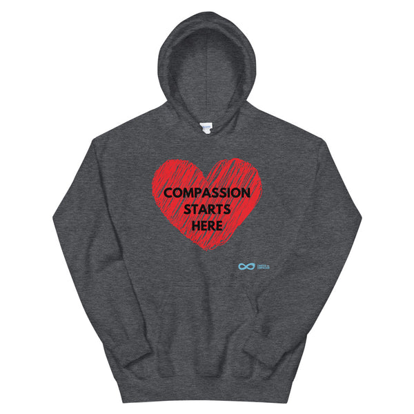 Compassion Starts Here - Unisex Hoodie - Black Print