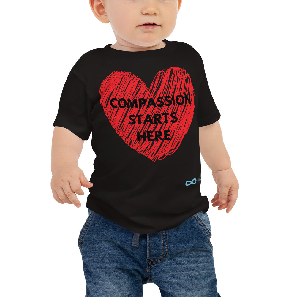 Compassion Starts Here - Baby Tee - Black Print