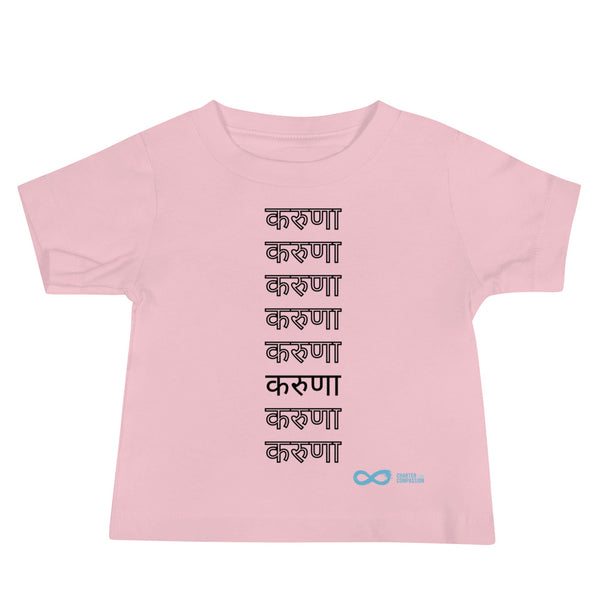 Compassion Hindi - Baby Tee - Black Print