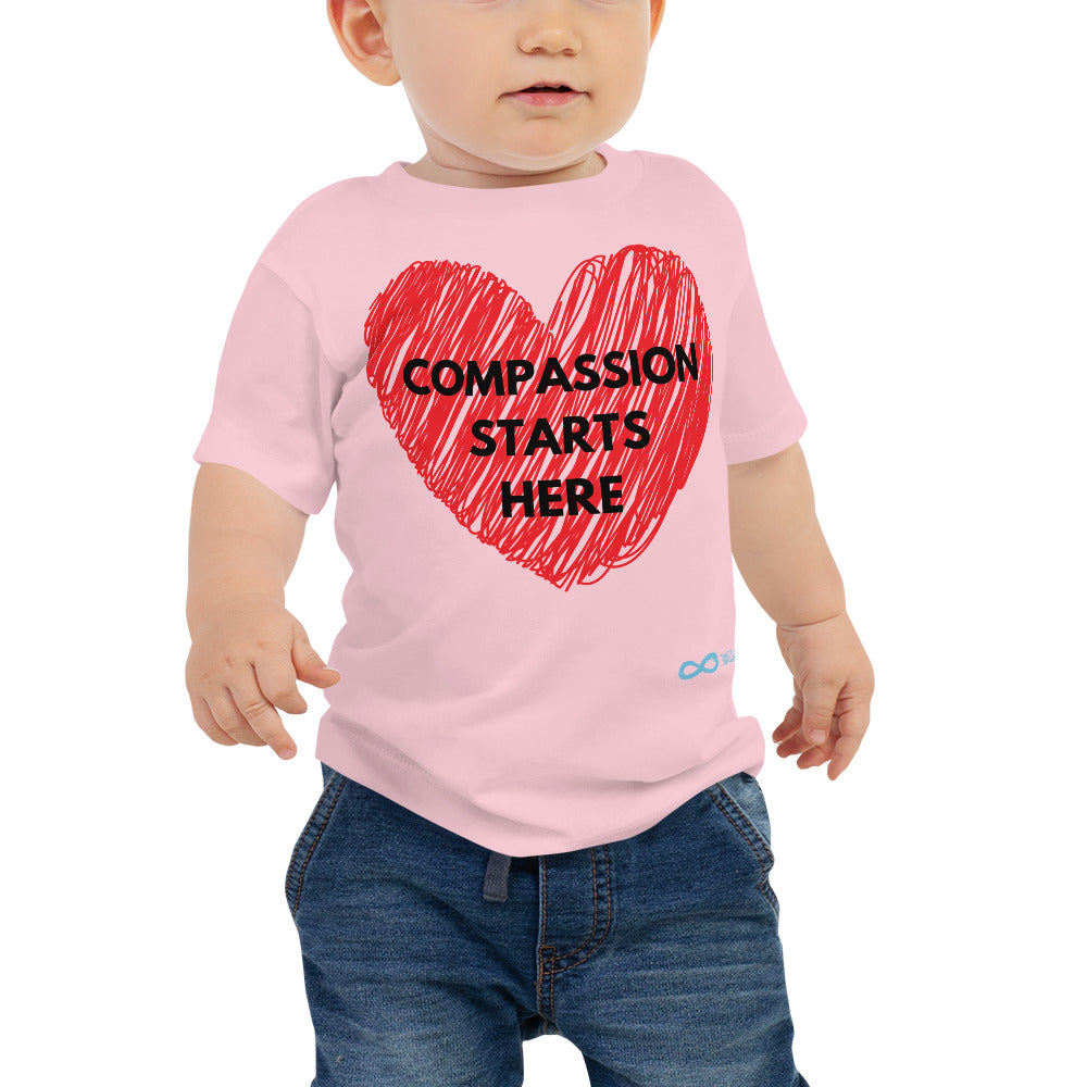 Compassion Starts Here - Baby Tee - Black Print
