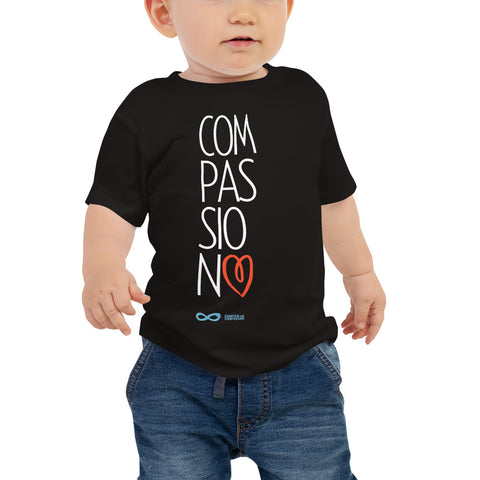 Compassion Heart - Baby Tee - White Print