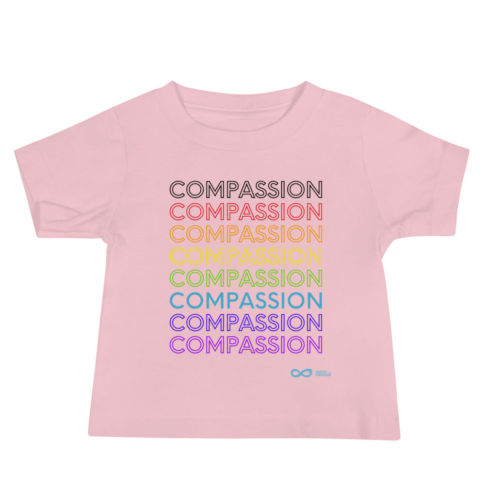 Compassion English - Baby Tee - Rainbow Black Print